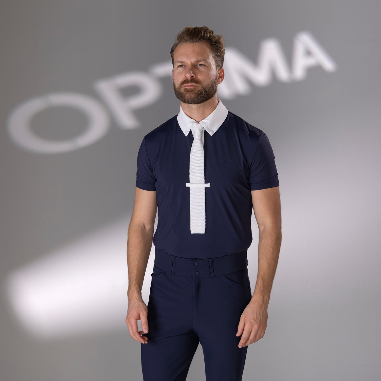 Shires Aubrion Optima MX-FG Breeches - Mens #colour_navy