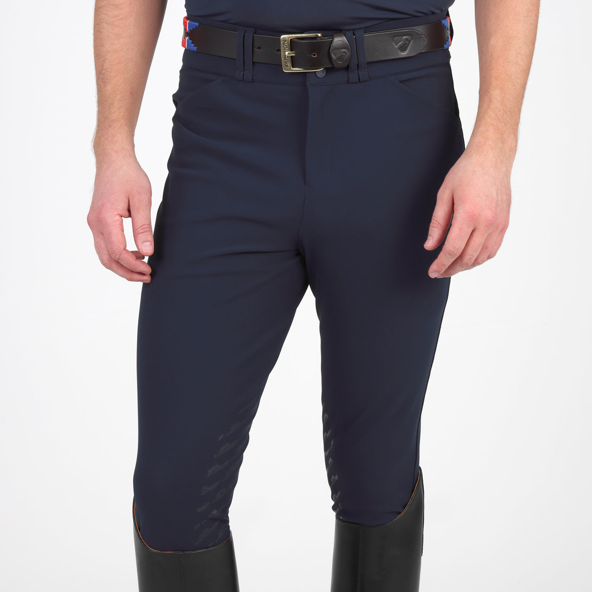 Shires Aubrion Optima MX-KG Breeches - Mens #colour_navy
