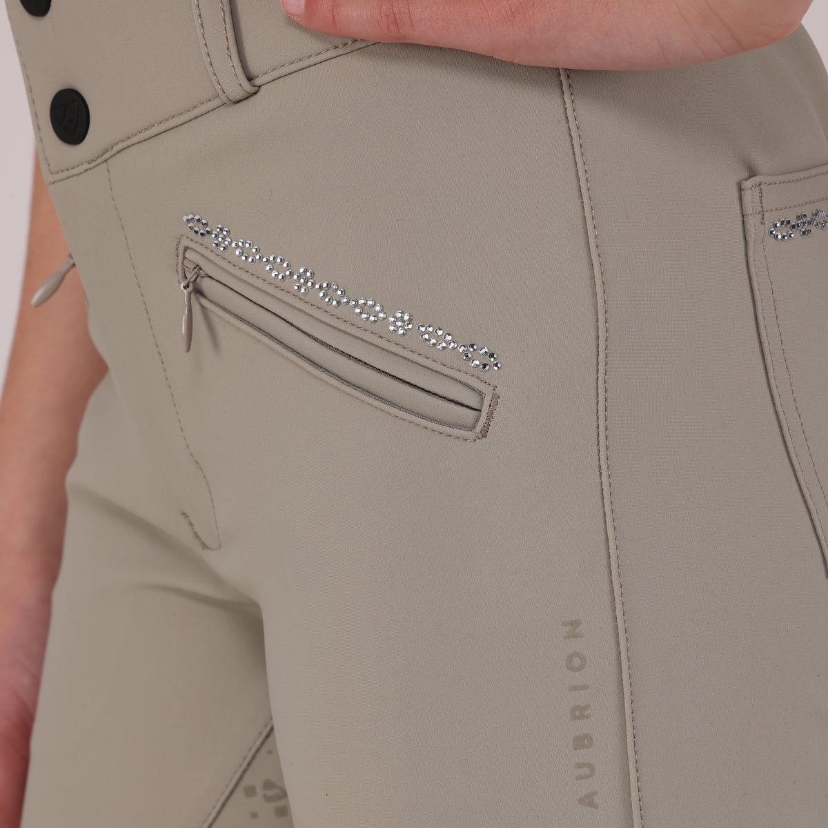 Shires Aubrion Optima LX Breeches - Young Rider #colour_beige