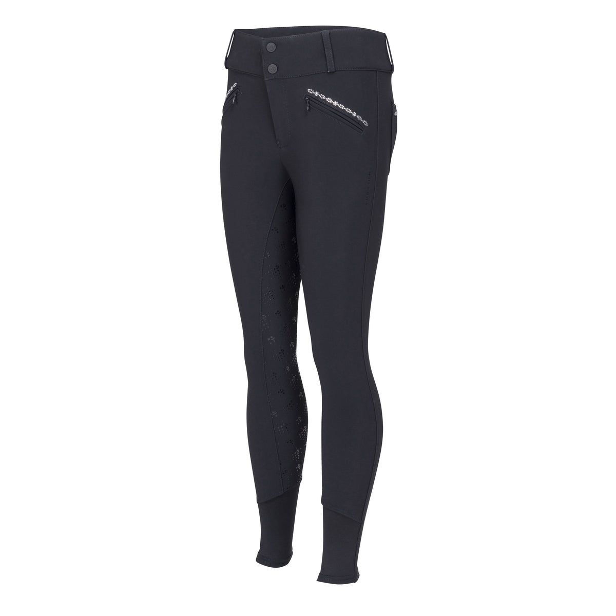 Shires Aubrion Optima LX Breeches - Young Rider #colour_black