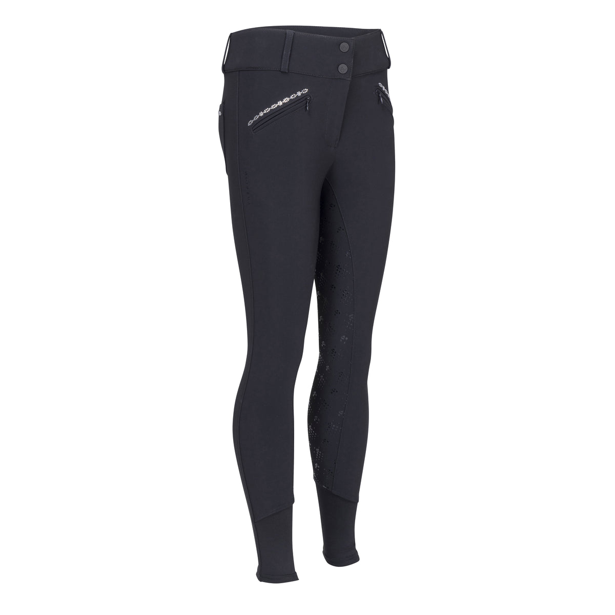 Shires Aubrion Optima LX Breeches - Young Rider #colour_black