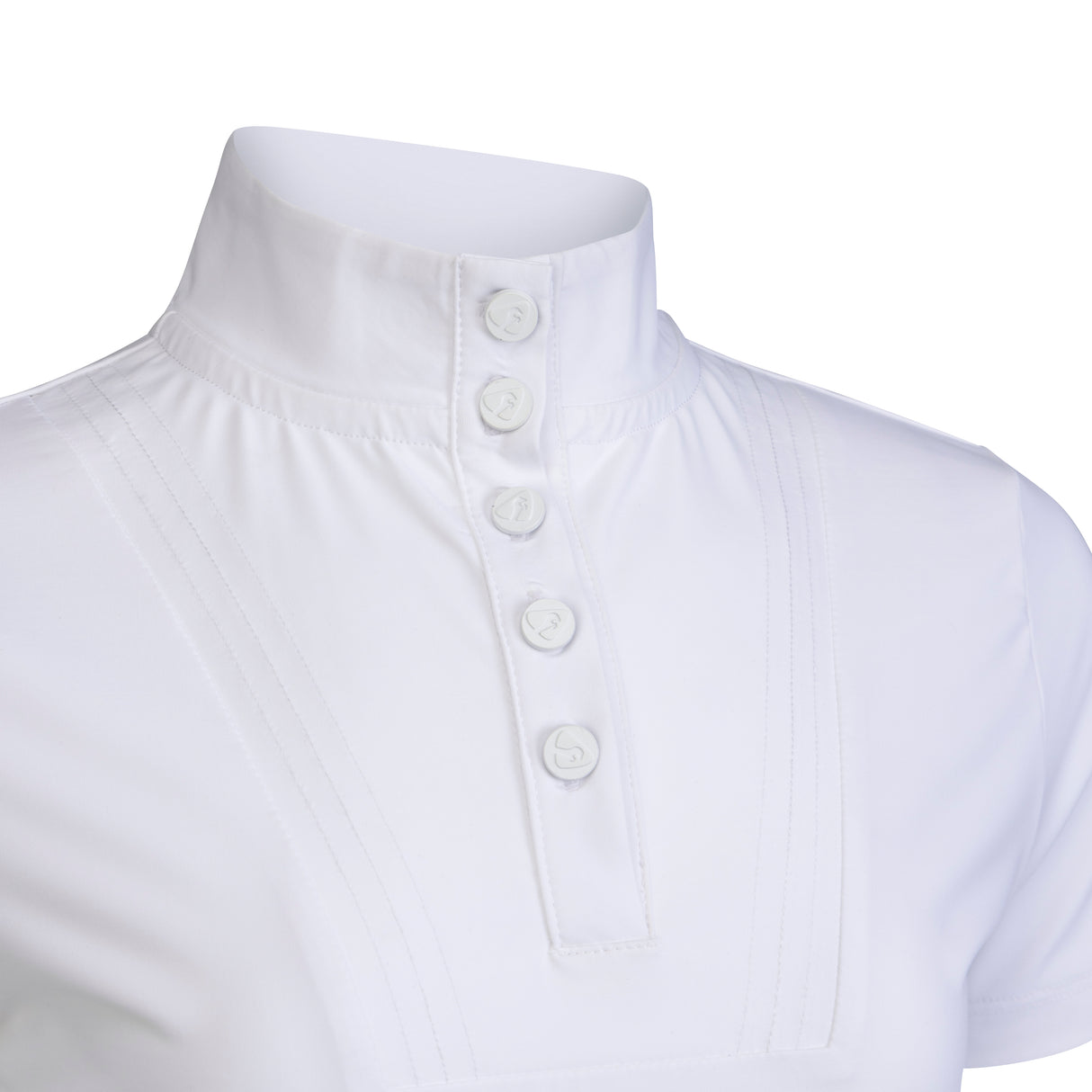 Shires Aubrion Optima MX Show Shirt - Young Rider #colour_white