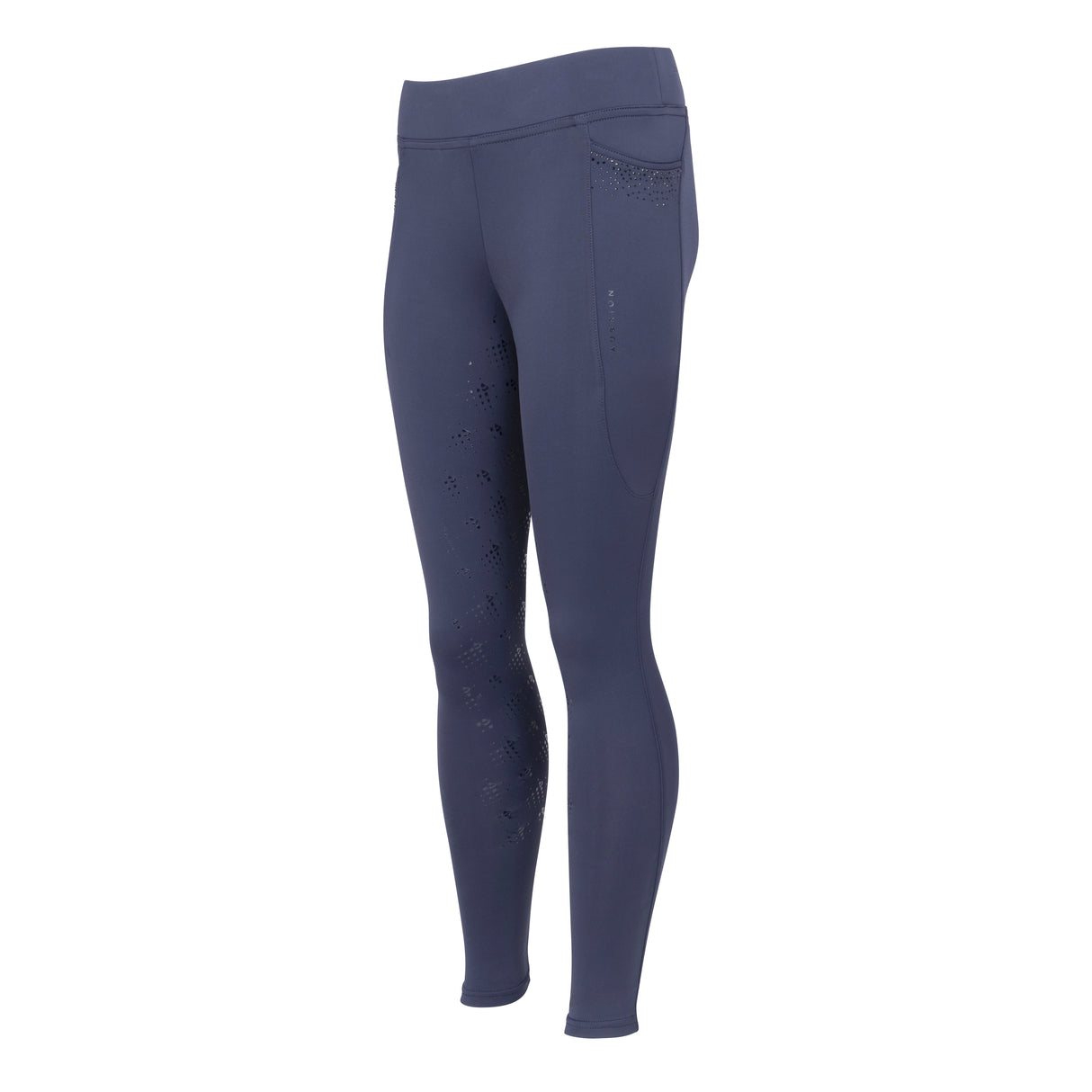 Shires Aubrion Optima GX Riding Tights - Young Rider #colour_navy