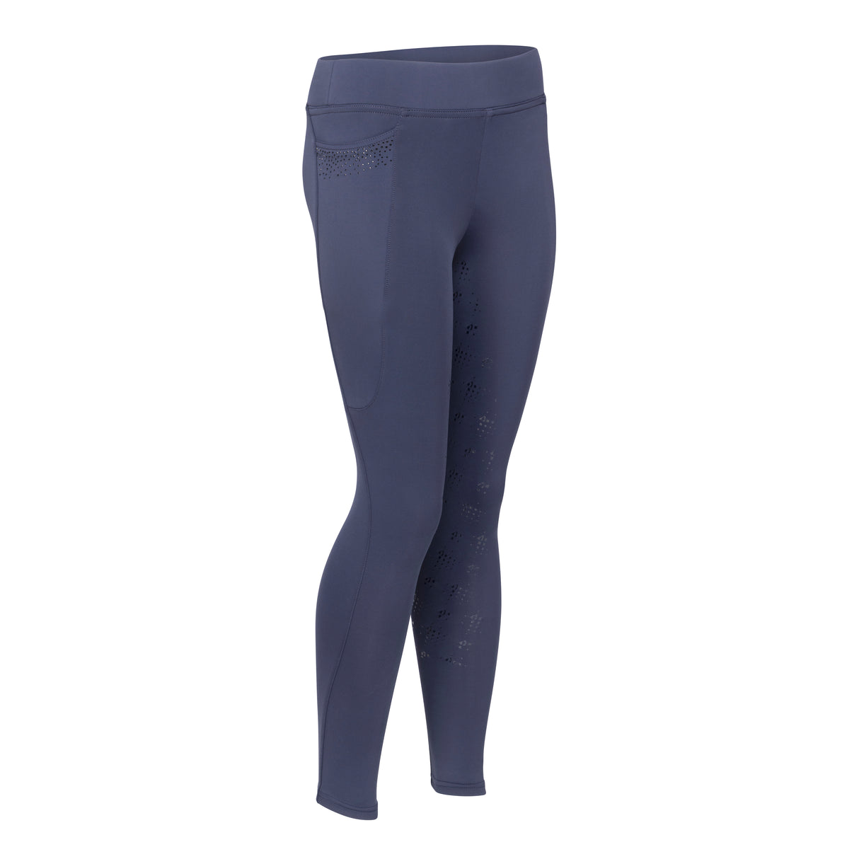 Shires Aubrion Optima GX Riding Tights - Young Rider #colour_navy