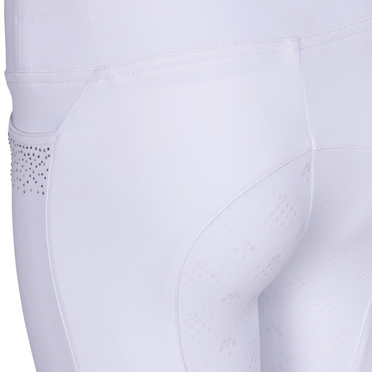 Shires Aubrion Optima GX Riding Tights - Young Rider #colour_white