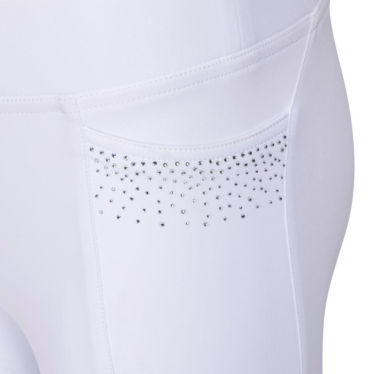 Shires Aubrion Optima GX Riding Tights - Young Rider #colour_white