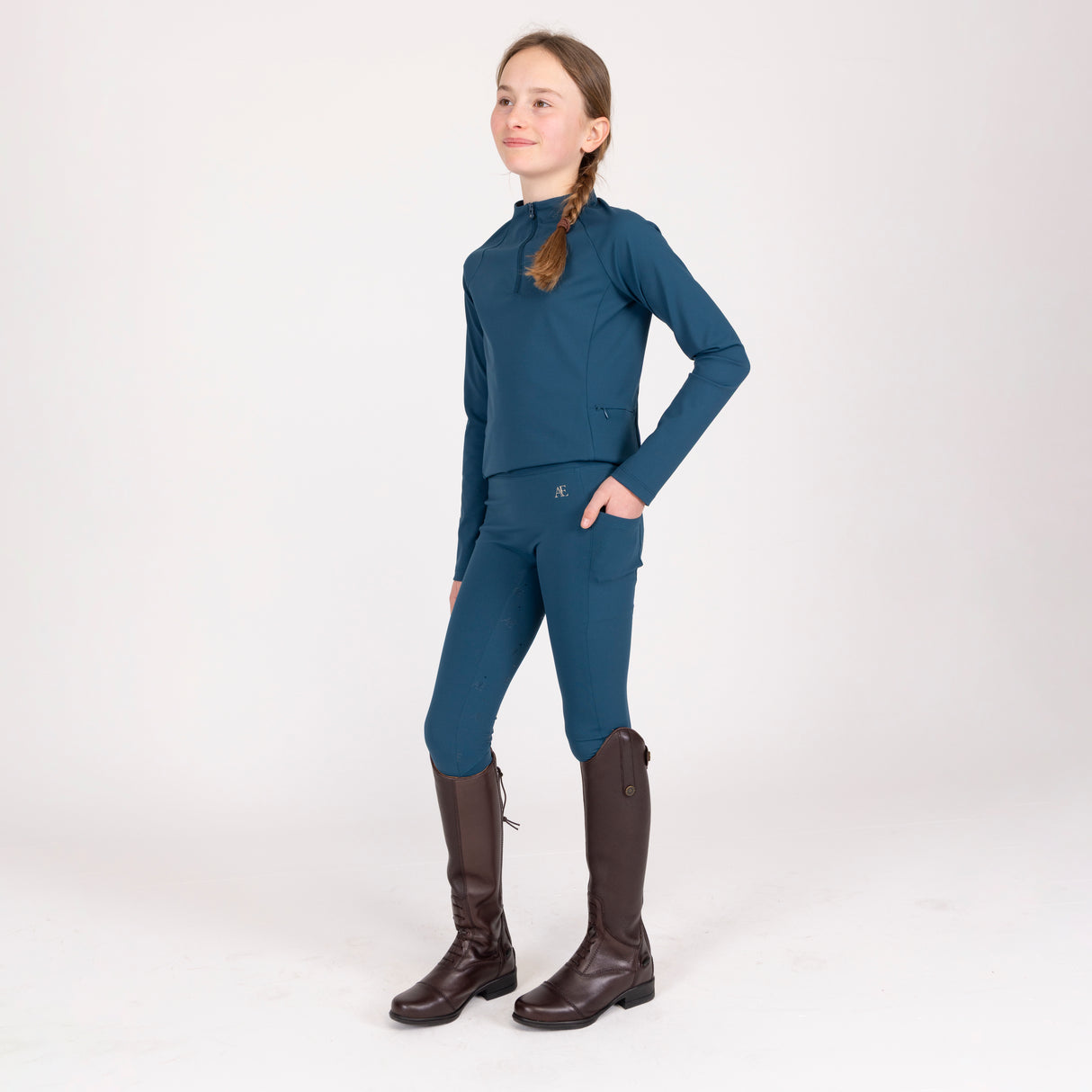 Shires Young Rider Aubrion Equestrian Winter Long Sleeve Base Layer