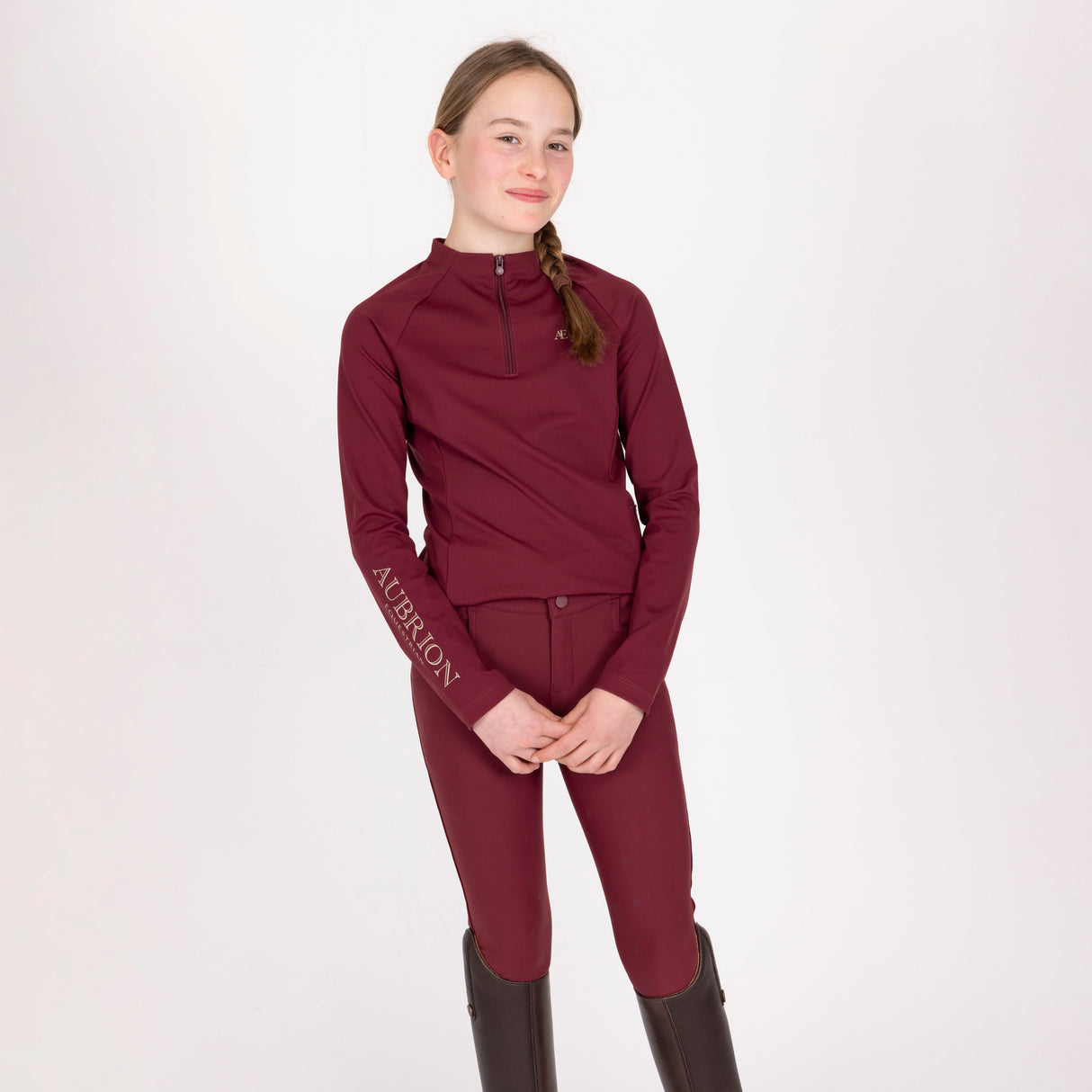 Shires Young Rider Aubrion Equestrian Winter Long Sleeve Base Layer