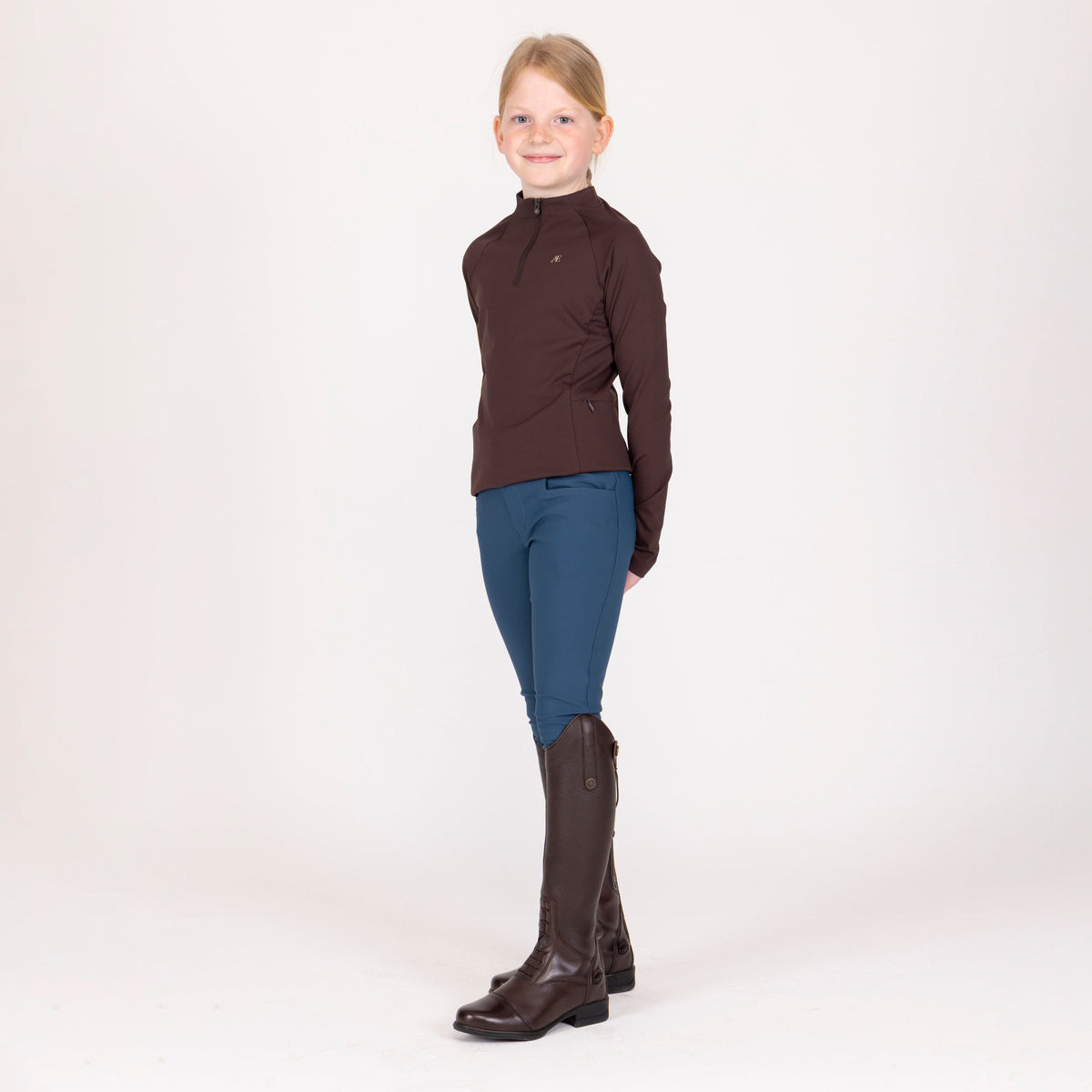 Shires Young Rider Aubrion Equestrian Winter Long Sleeve Base Layer