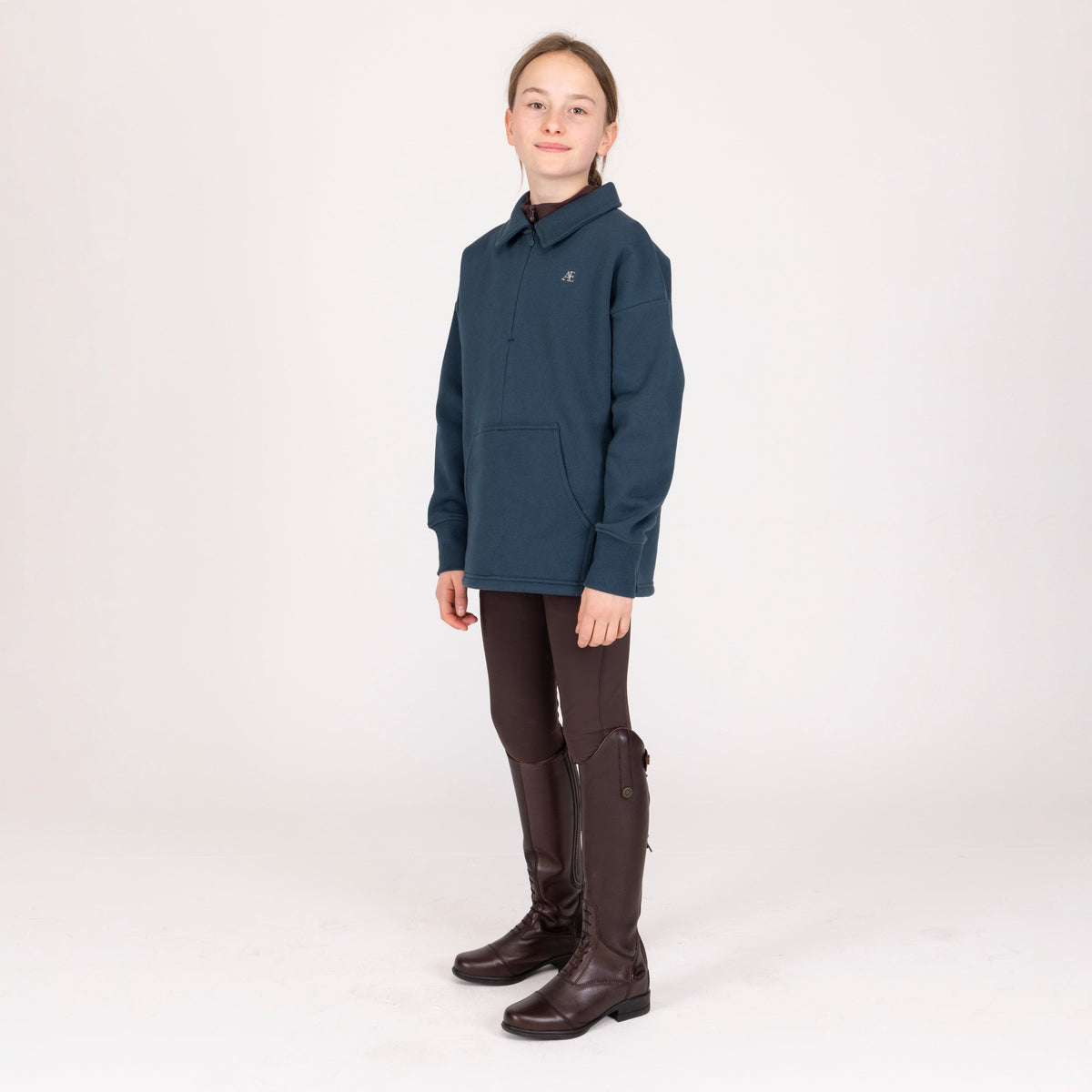 Shires Aubrion Equestrian Quarter Zip Sweater - Young Rider