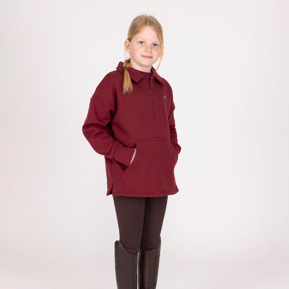 Shires Aubrion Equestrian Quarter Zip Sweater - Young Rider