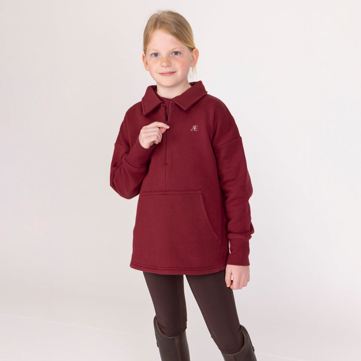 Shires Aubrion Equestrian Quarter Zip Sweater - Young Rider