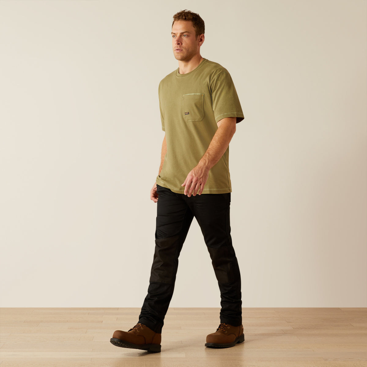 Ariat Men's Rebar Workman T-Shirt - Short Sleeves #colour_oil-green