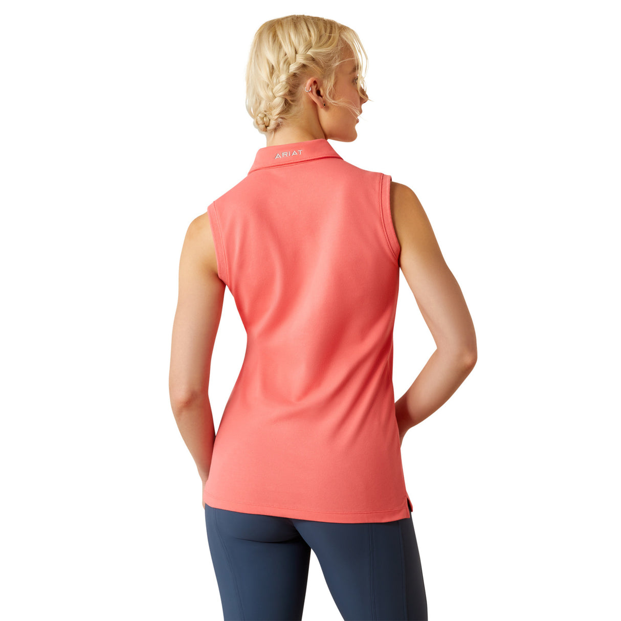 Ariat Women's Prix 3.0 Sleeveless Polo #colour_coral-paradise