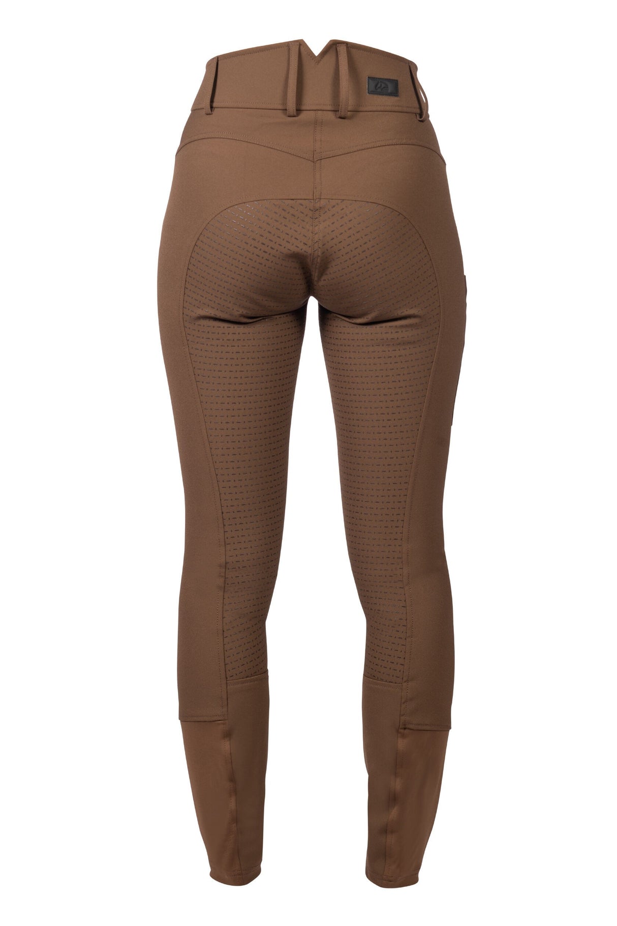 HKM Women's Silicone Full Seat Riding Breeches -Lia High Waist- #colour_brown