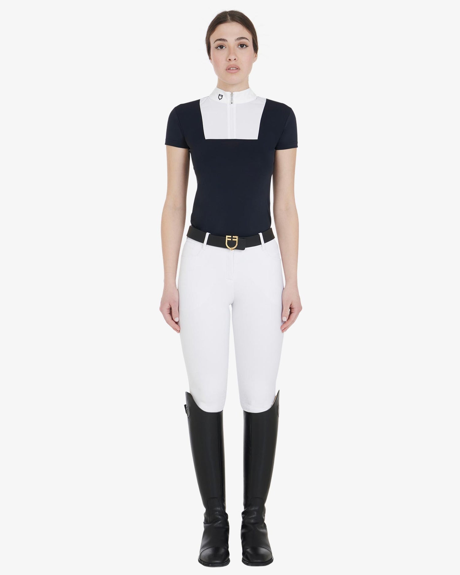 Equestro Women's Short-Sleeved Slim Fit Competition Polo Shirt