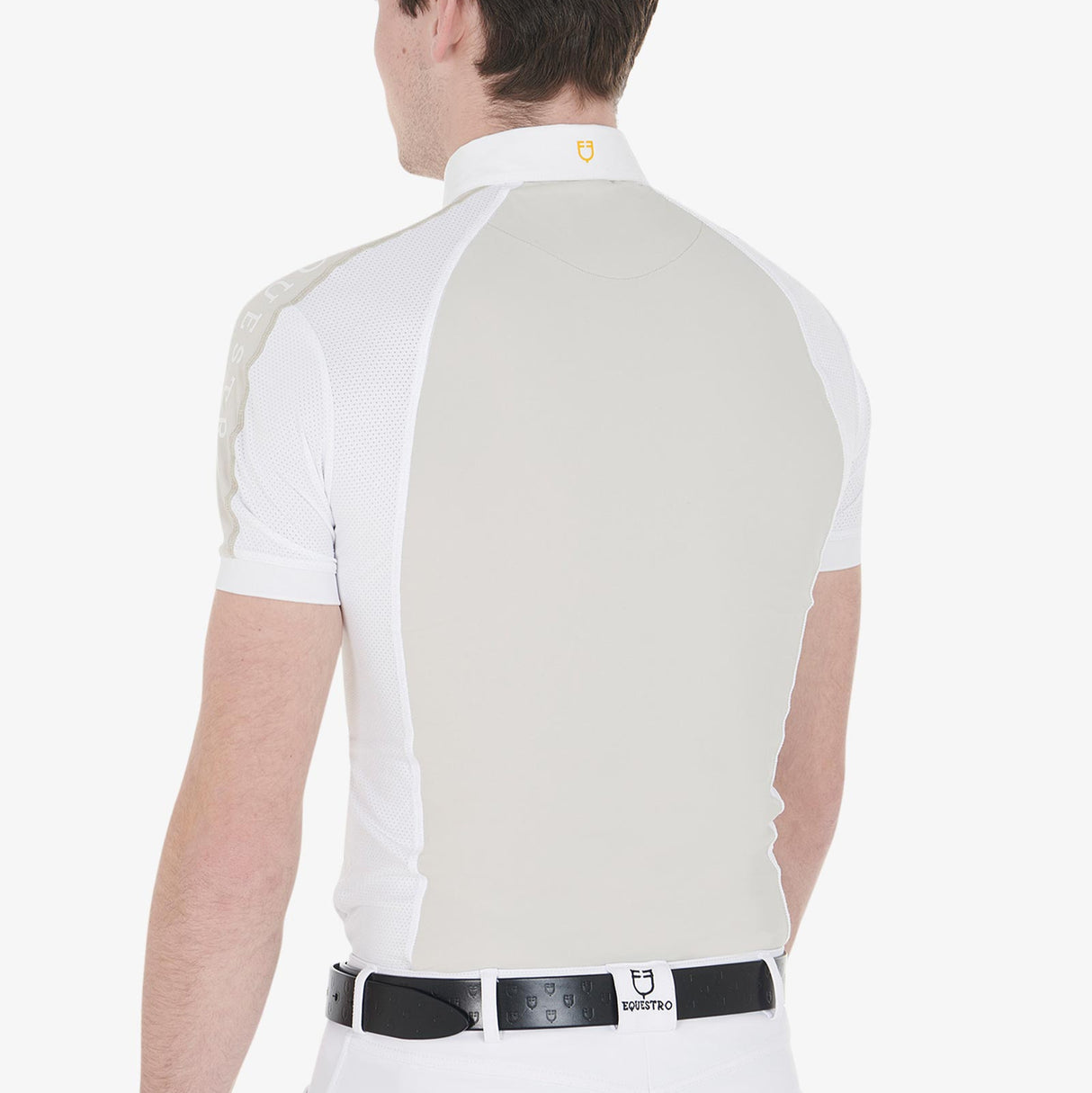 Equestro Men's Slim Fit Competition Polo Shirt Four Buttons
