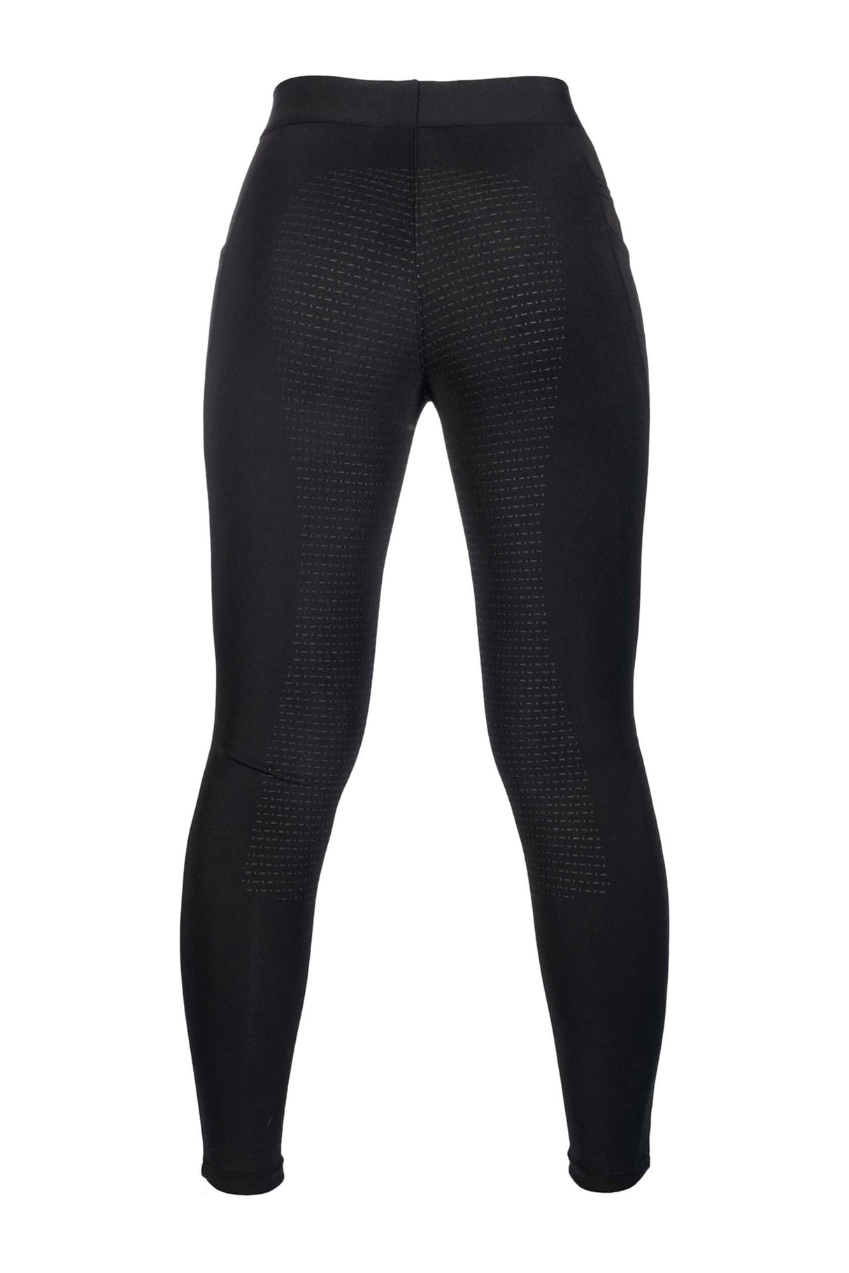 HKM Ladies Silicone Full Seat Riding Leggings -Isabella- #colour_black