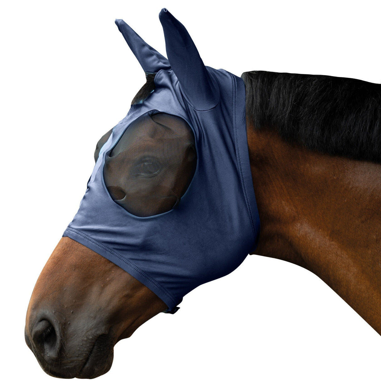 HKM Anti-Fly Mask -Elastic- #colour_deep-blue