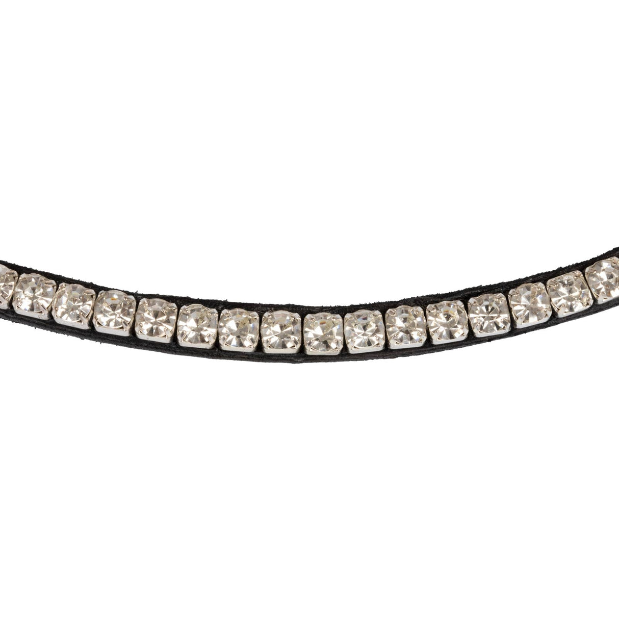 Acavallo Browband Calfskin & Round Crystals #colour_black-transparent