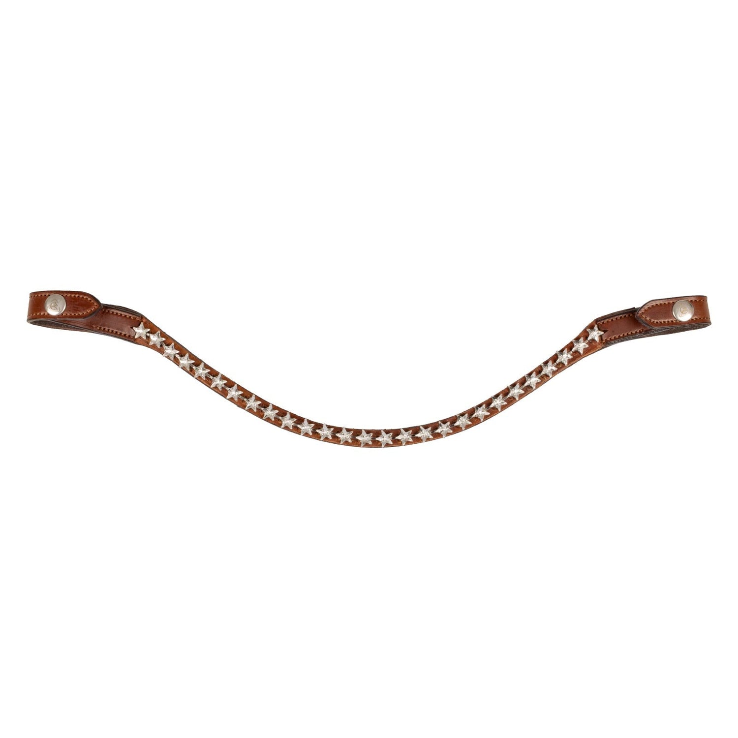 Acavallo Browband Calfskin & Starry Crystals #colour_cognac-transparent