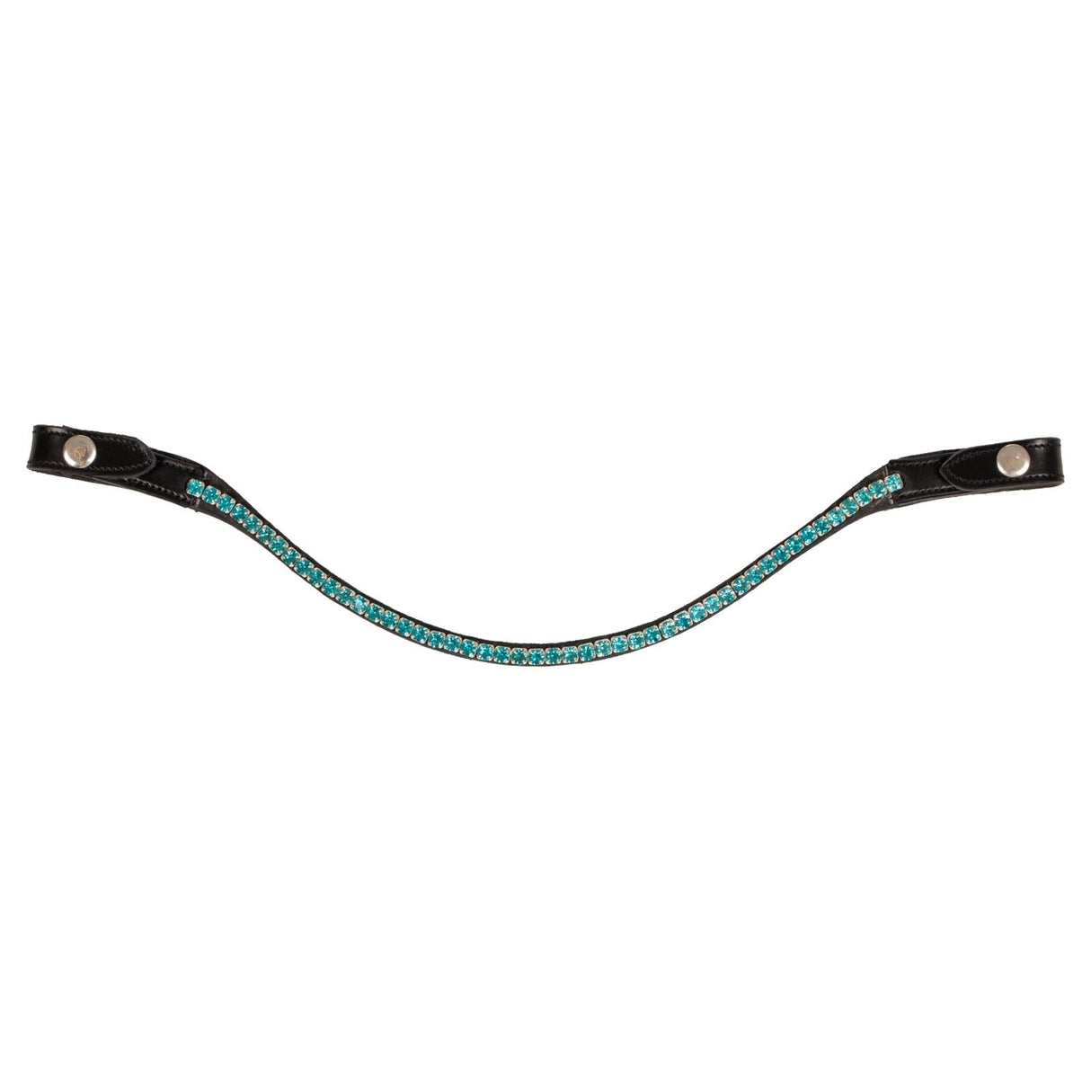 Acavallo Browband Calfskin & Round Crystals #colour_black-blue