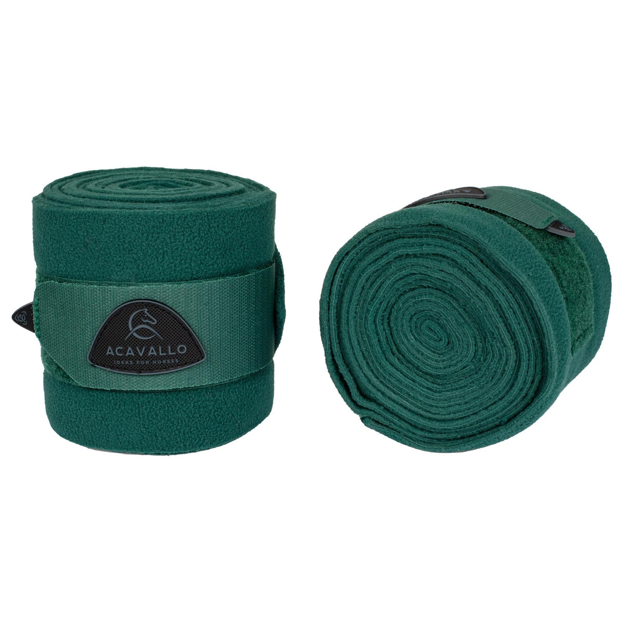 Acavallo Fleece Exercise Bandages Hook-And-Loop Closure Fastening #colour_green