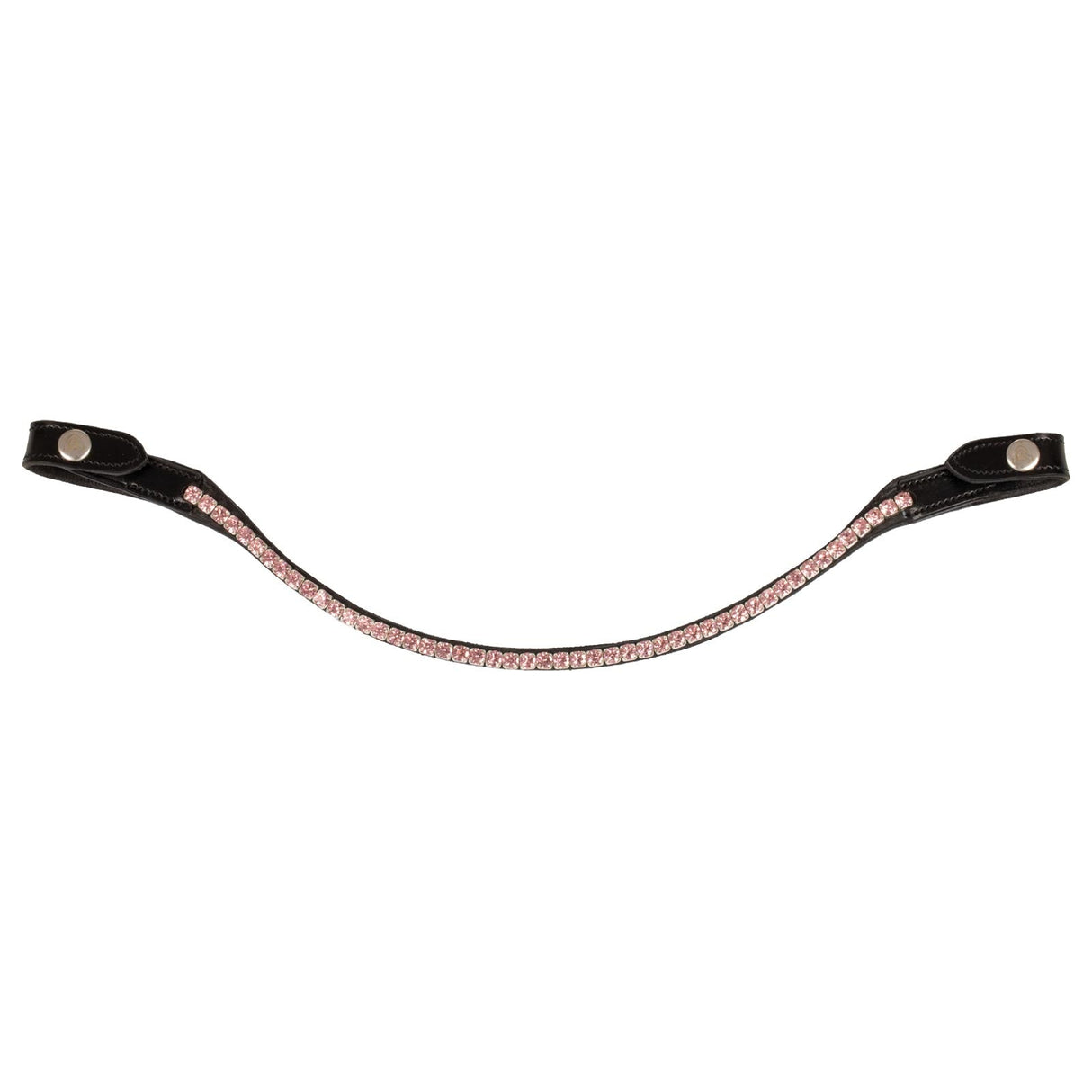 Acavallo Browband Calfskin & Round Crystals #colour_black-pink