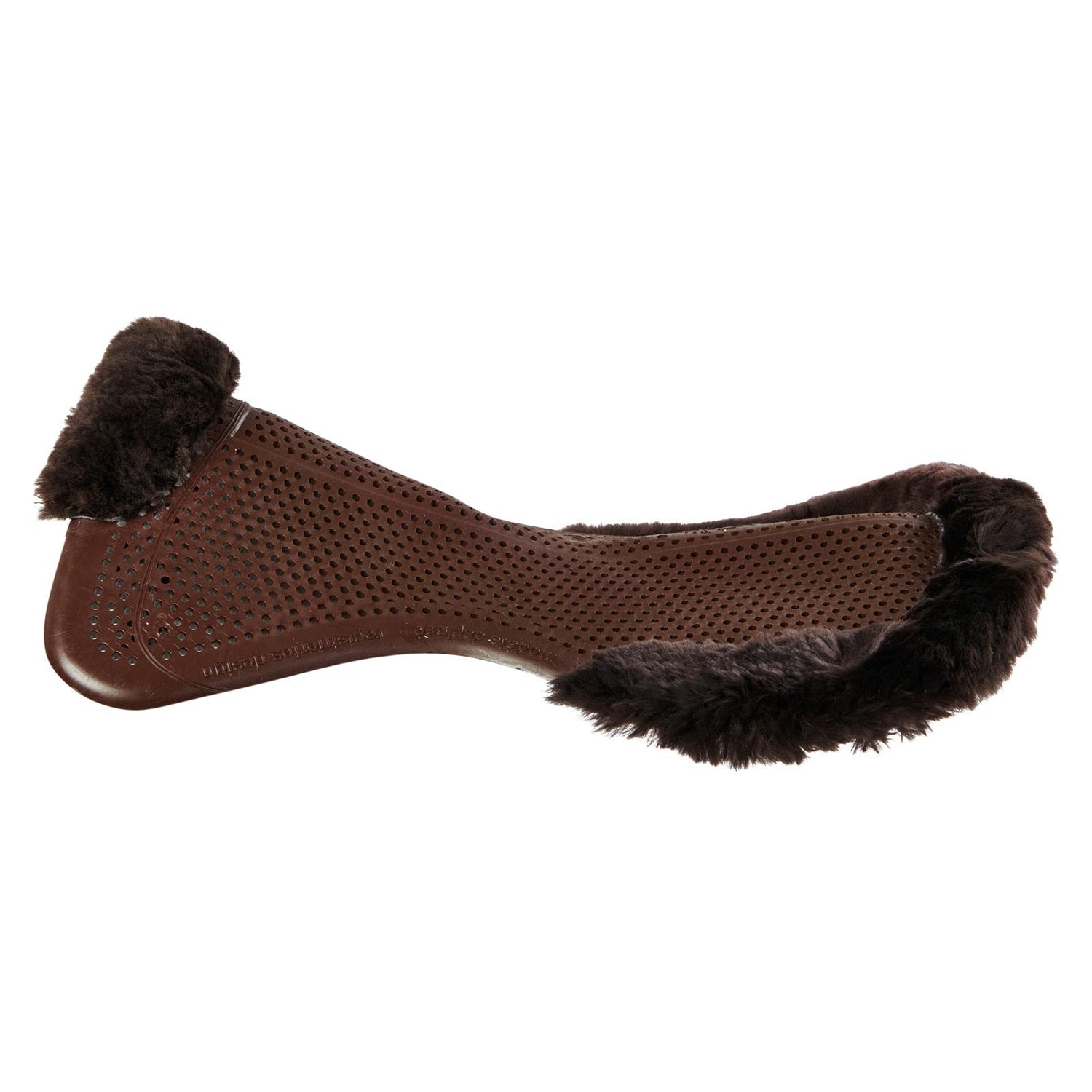 Acavallo Gel Ns-S Classic-S 1/2 Cut-Out Flat #colour_brown-brown