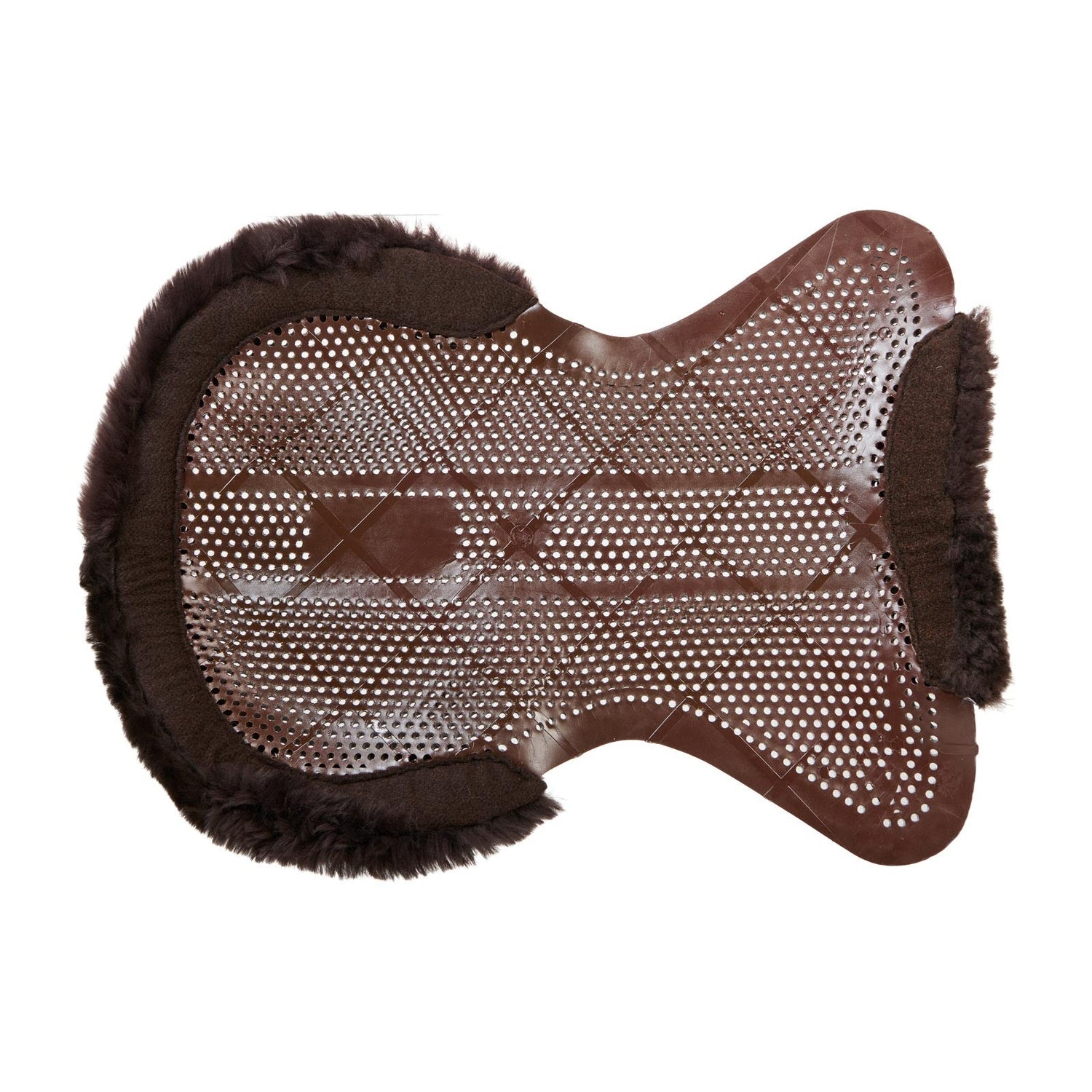 Acavallo Gel Ns-S Classic-S 1/2 Cut-Out Flat #colour_brown-brown