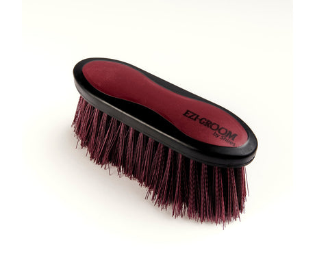 Shires Ezi-Groom Grip Long Bristle Dandy Brush #colour_burgandy