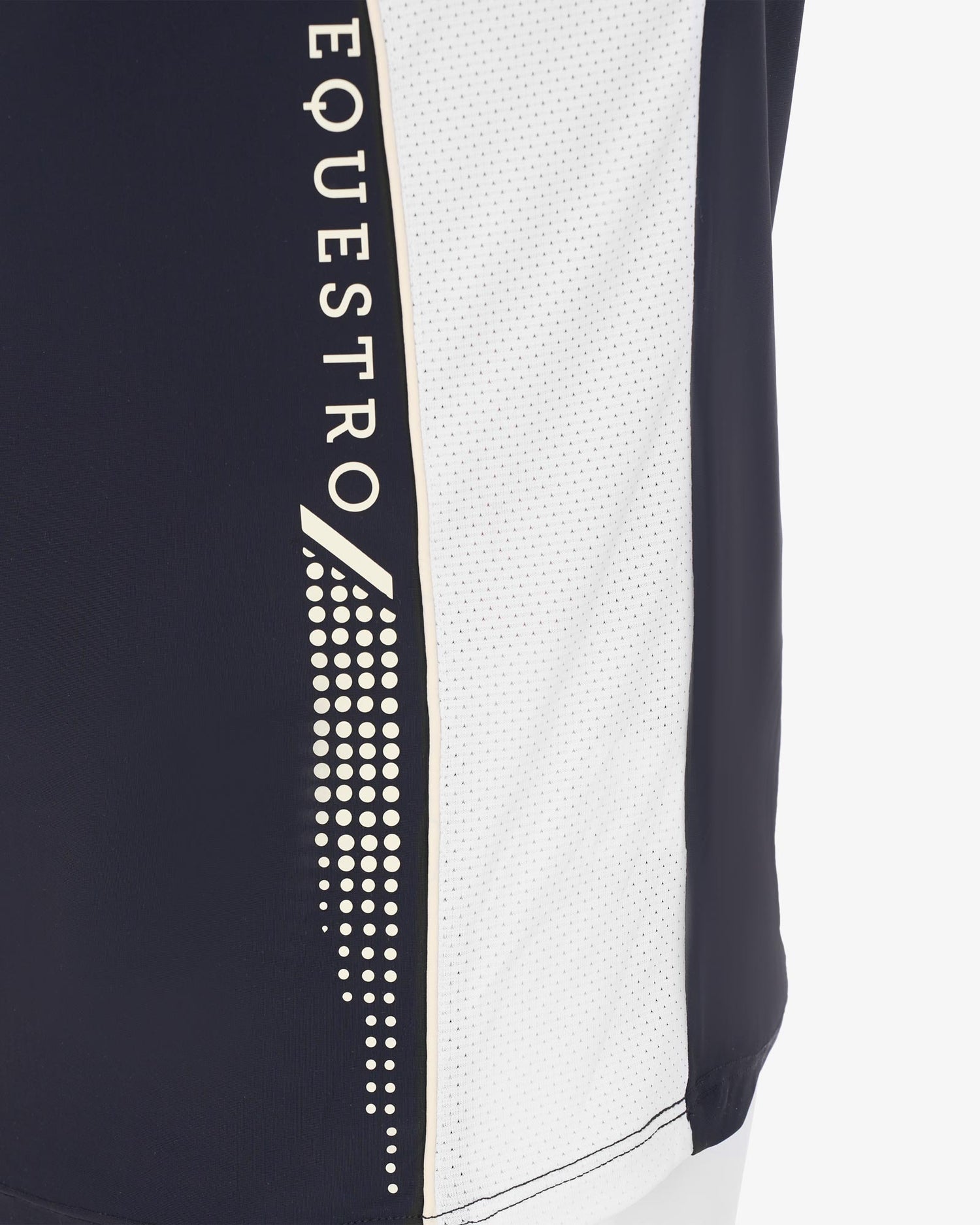 Equestro Men's Slim Fit Polo Shirt In Technical Fabric With Piping #colour_blue-white