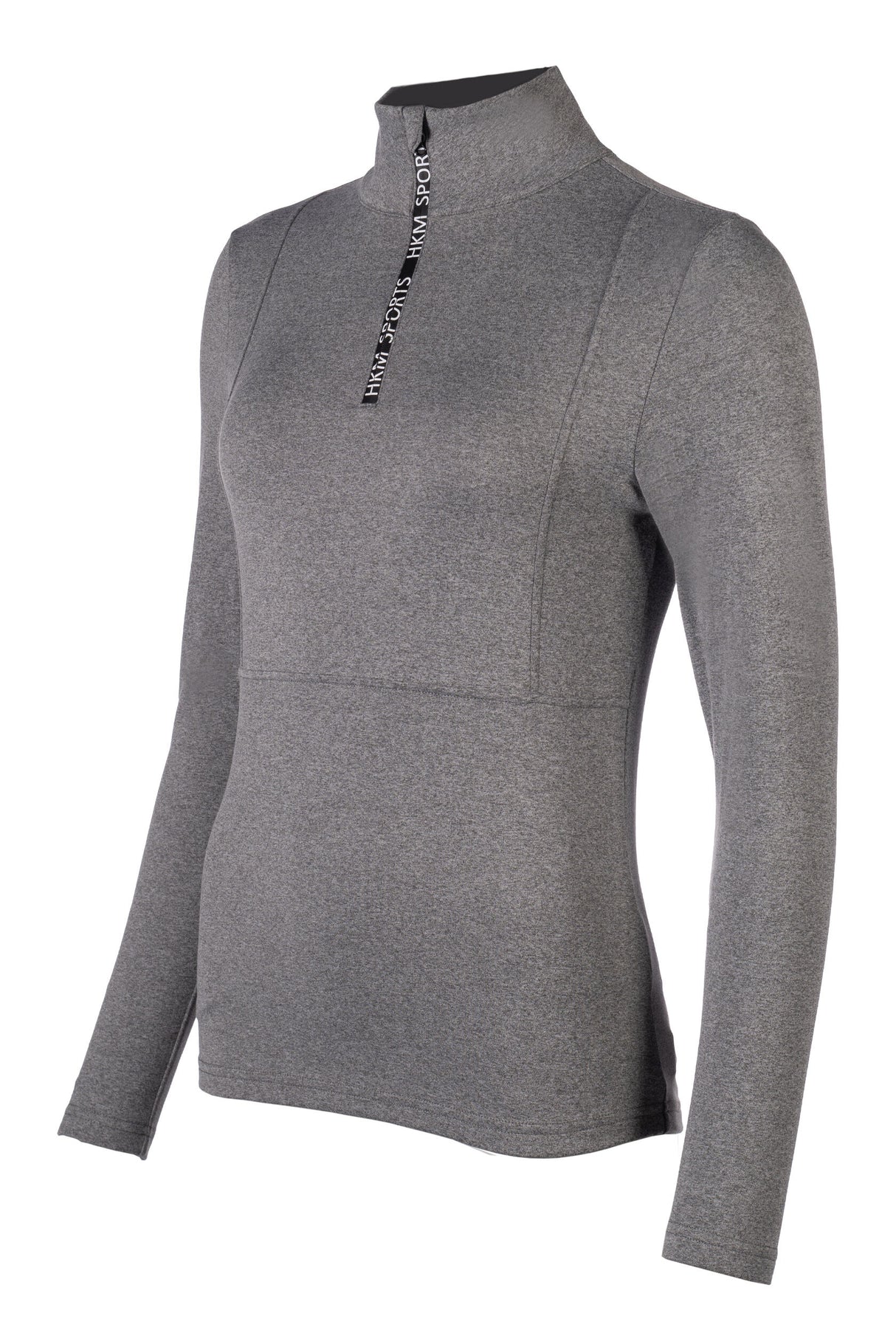 HKM Ladies Functional Shirt -Supersoft II- Melange #colour_grey-mottled