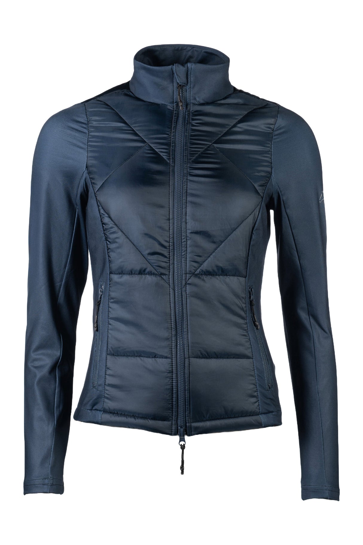 HKM Ladies Jersey/Nylon Jacket -Prag II- Style #colour_deep-blue