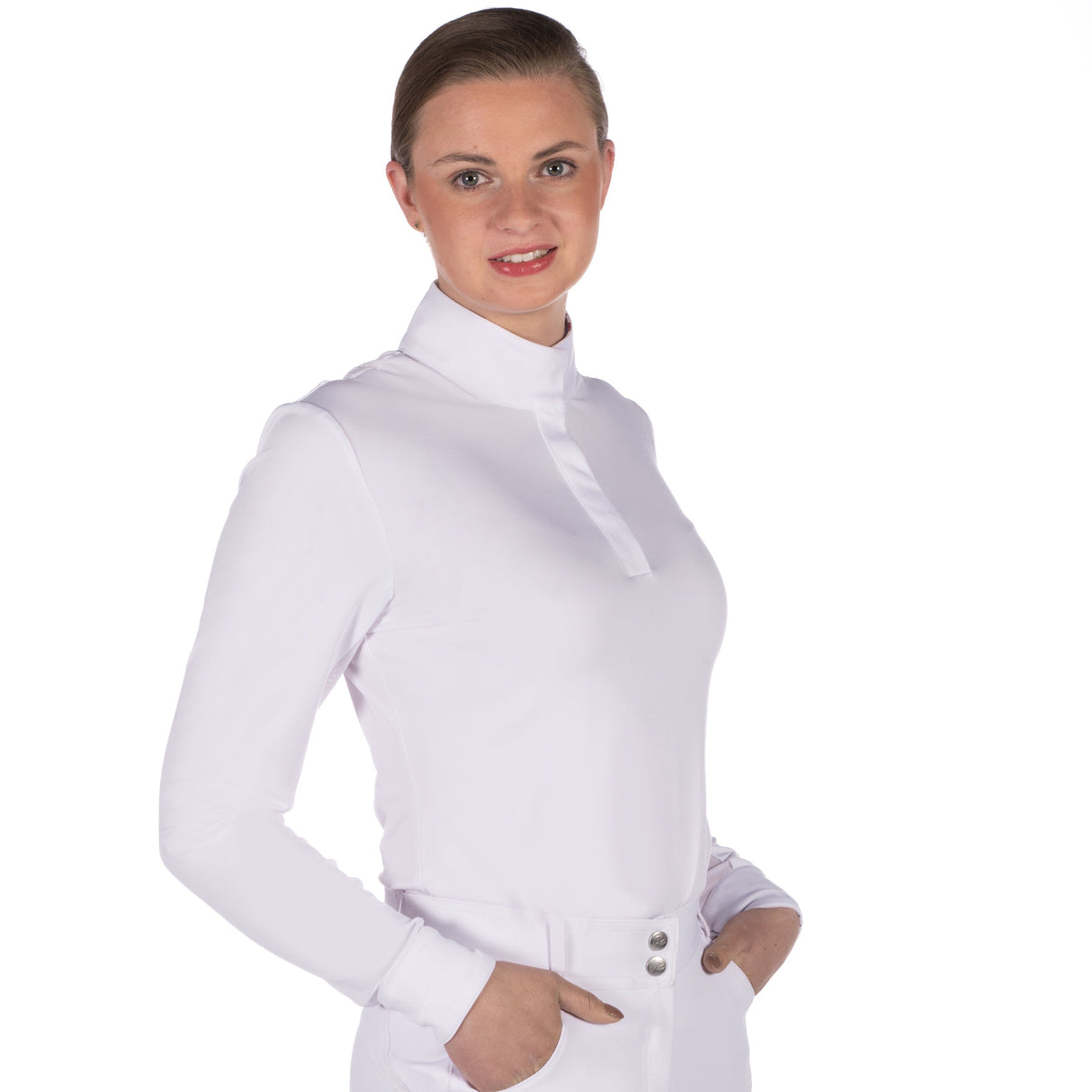 HKM Ladies Competition Shirt -Hunter- Long Sleeve