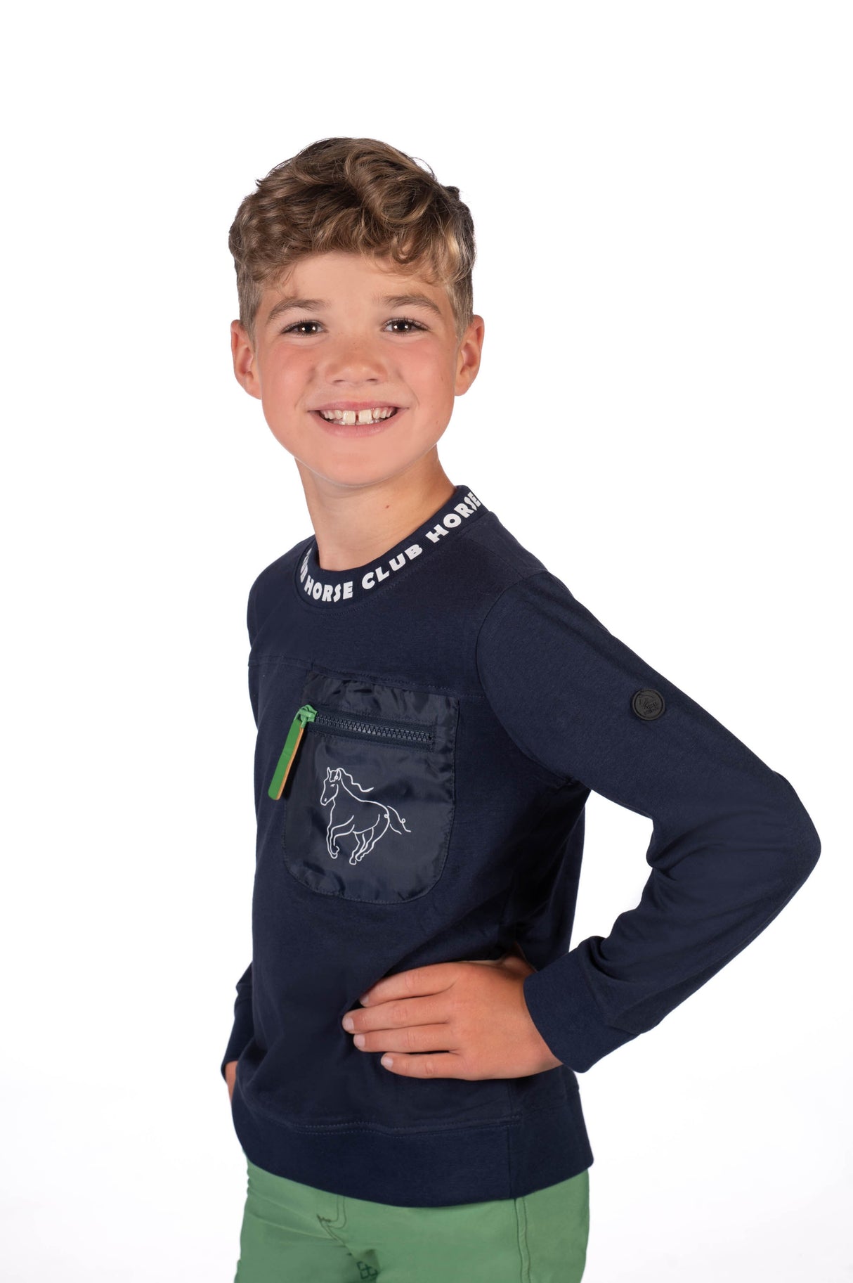 HKM Children's Longsleeve Shirt -Maui- #colour_deep-blue