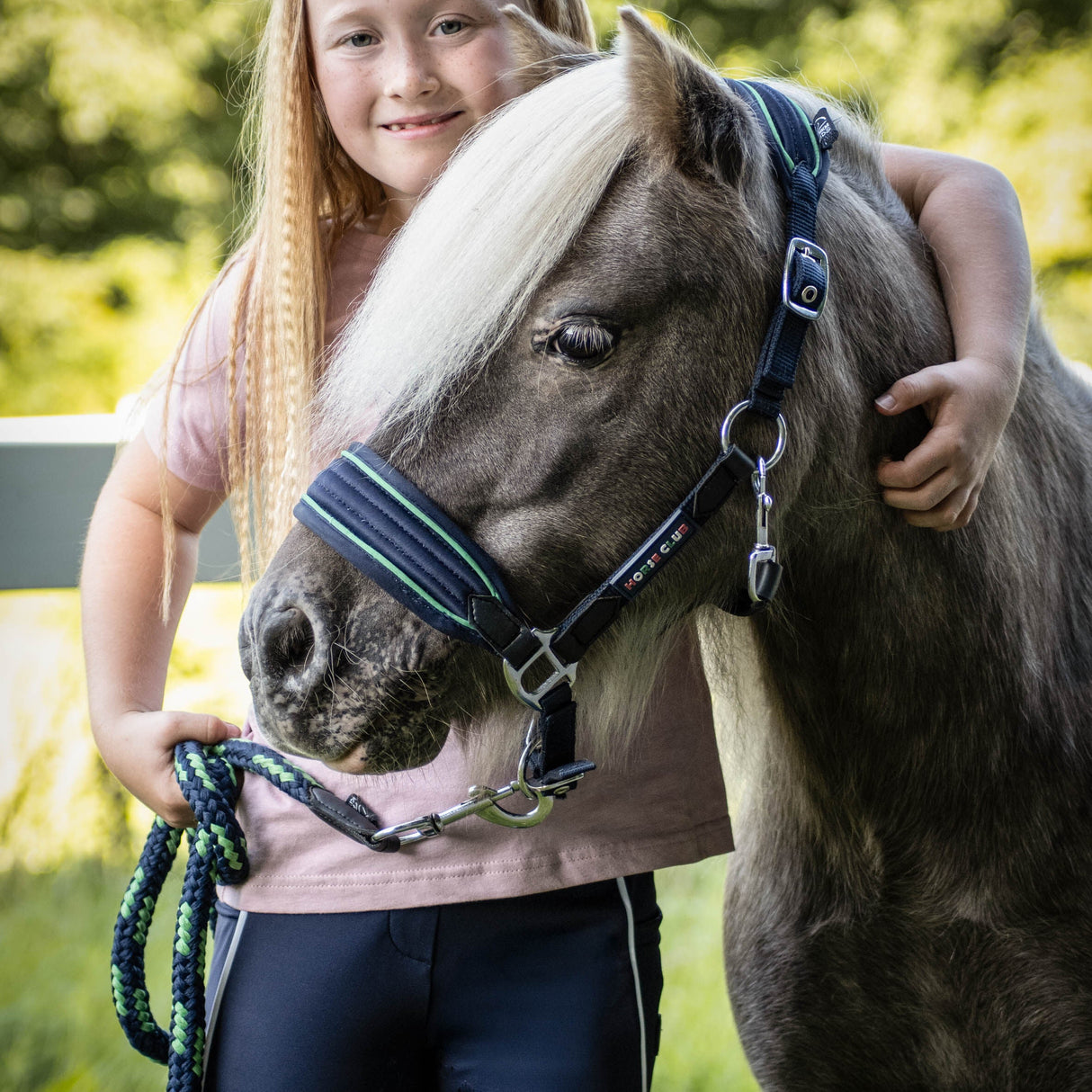 HKM Head Collar -Maui- For Shetland Ponies #colour_deep-blue