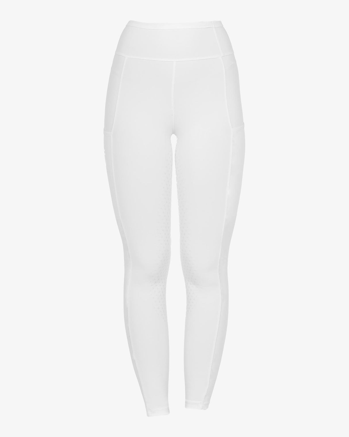 Women's leggings with perforated decorations - WHITE