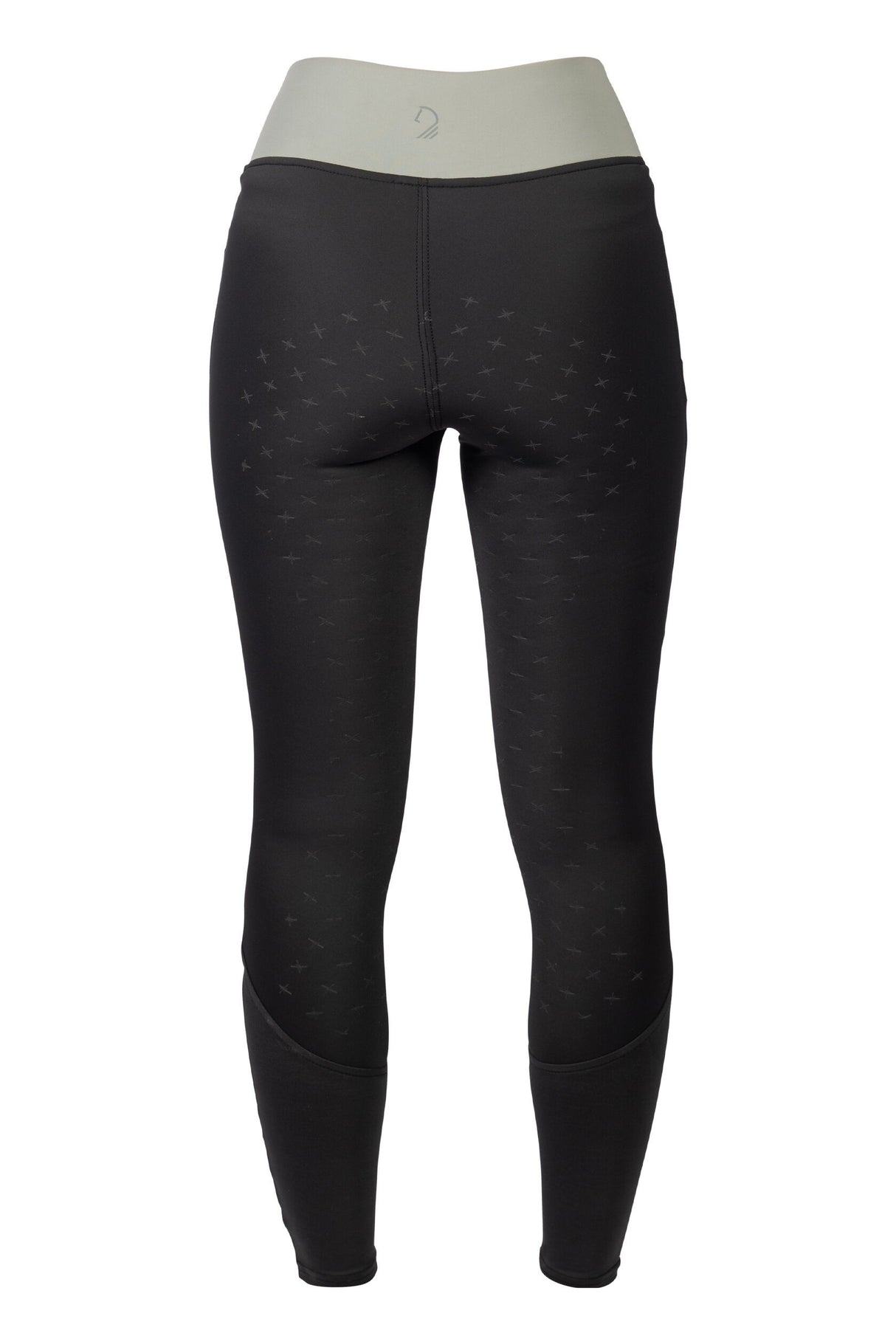 HKM Ladies Silicone Full Seat Riding Leggings -Limone- #colour_black
