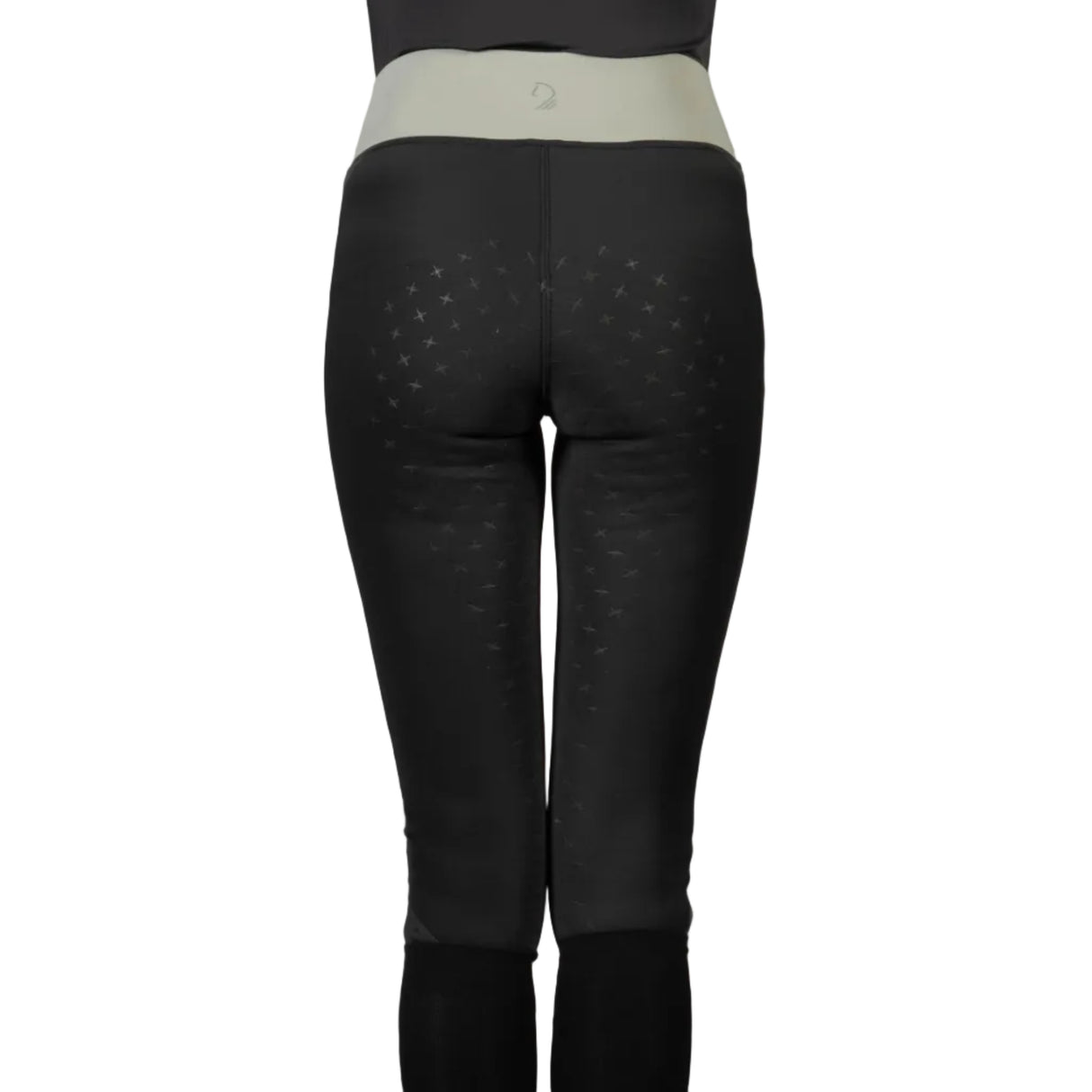 HKM Ladies Silicone Full Seat Riding Leggings -Limone- #colour_black