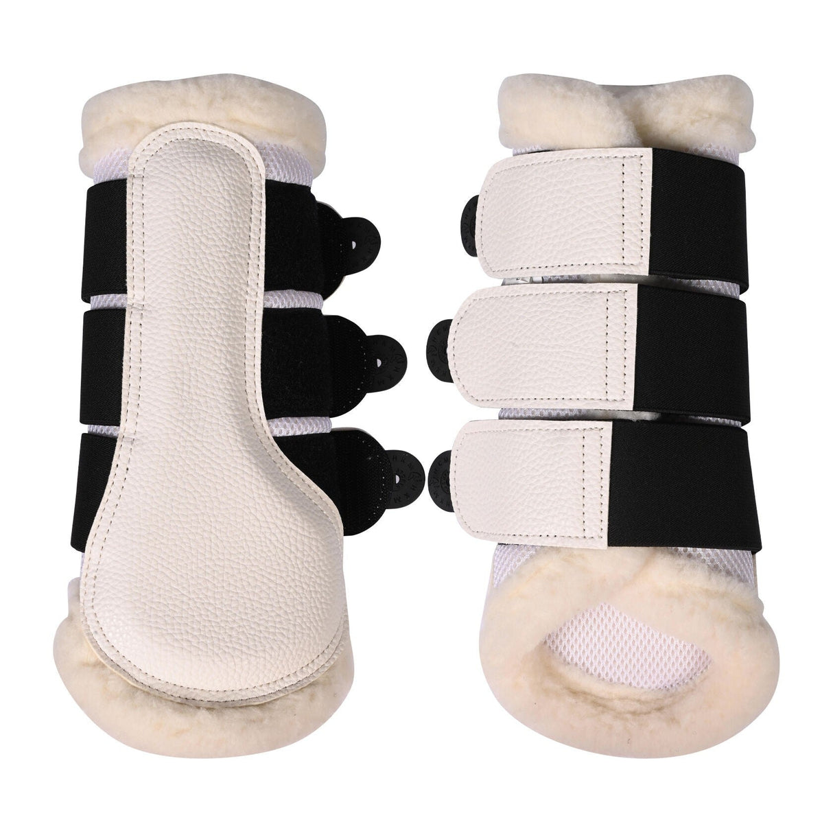 HKM Protection Boots -Comfort Premium Mesh- Fur #colour_white