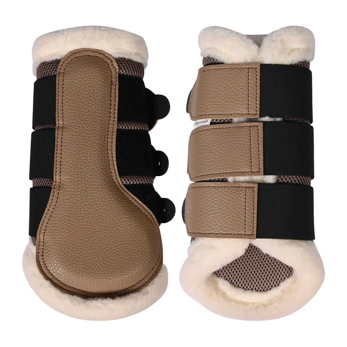 HKM Protection Boots -Comfort Premium Mesh- Fur #colour_taupe