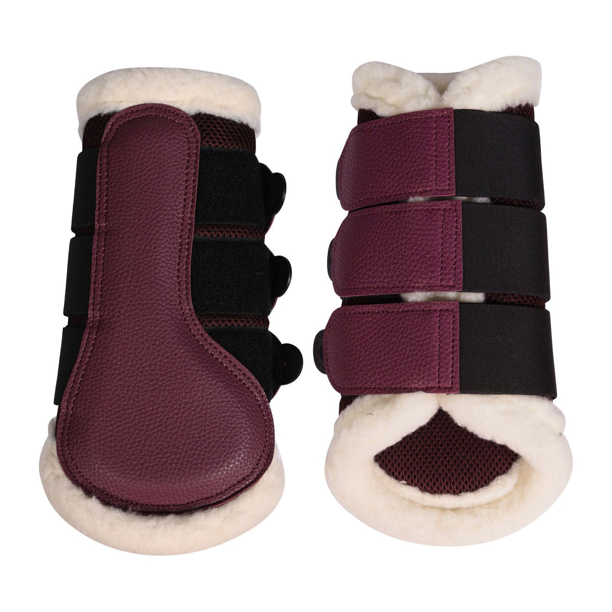 HKM Protection Boots -Comfort Premium Mesh- Fur #colour_bordeaux