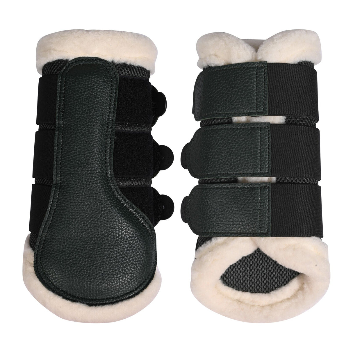 HKM Protection Boots -Comfort Premium Mesh- Fur #colour_khaki