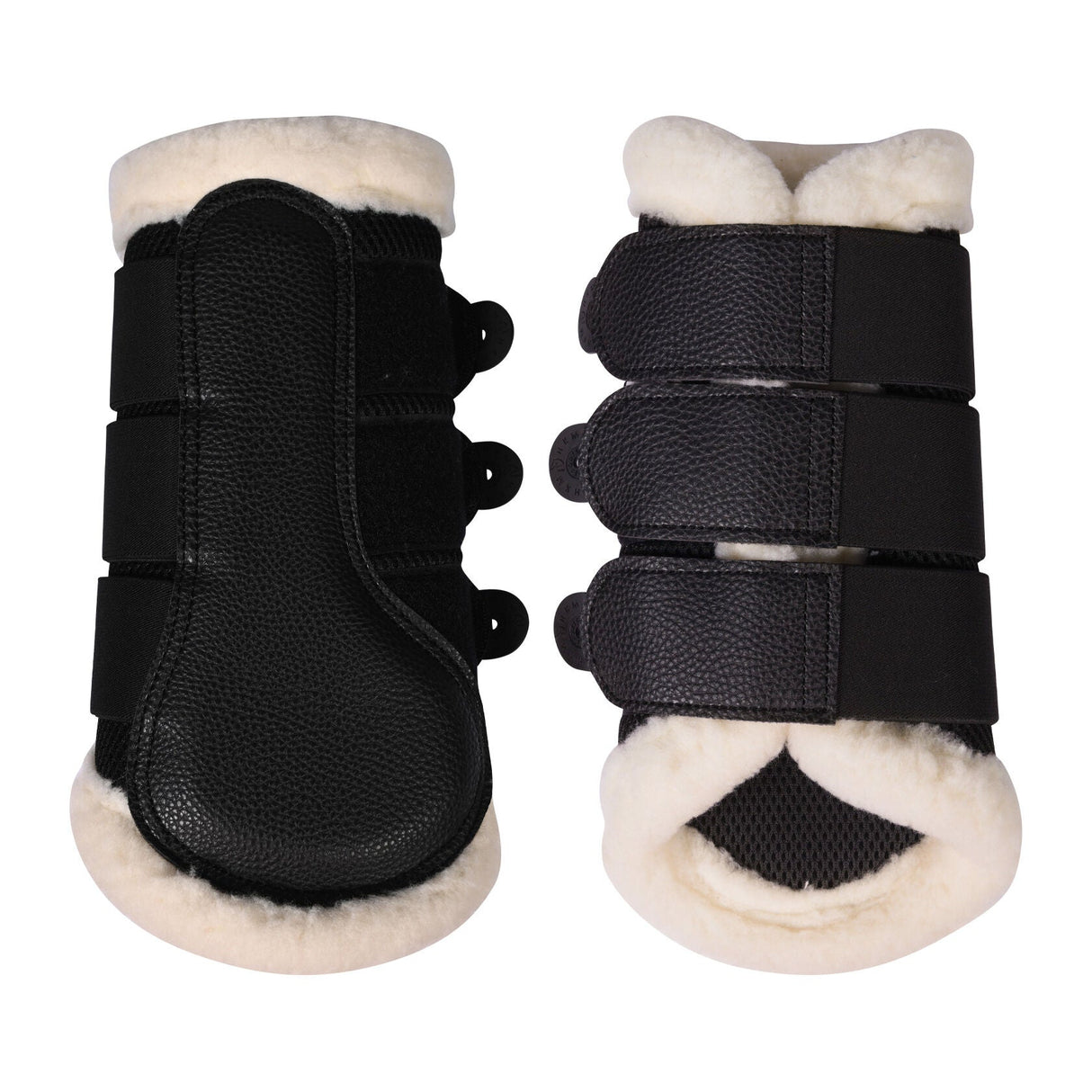 HKM Protection Boots -Comfort Premium Mesh- Fur #colour_black