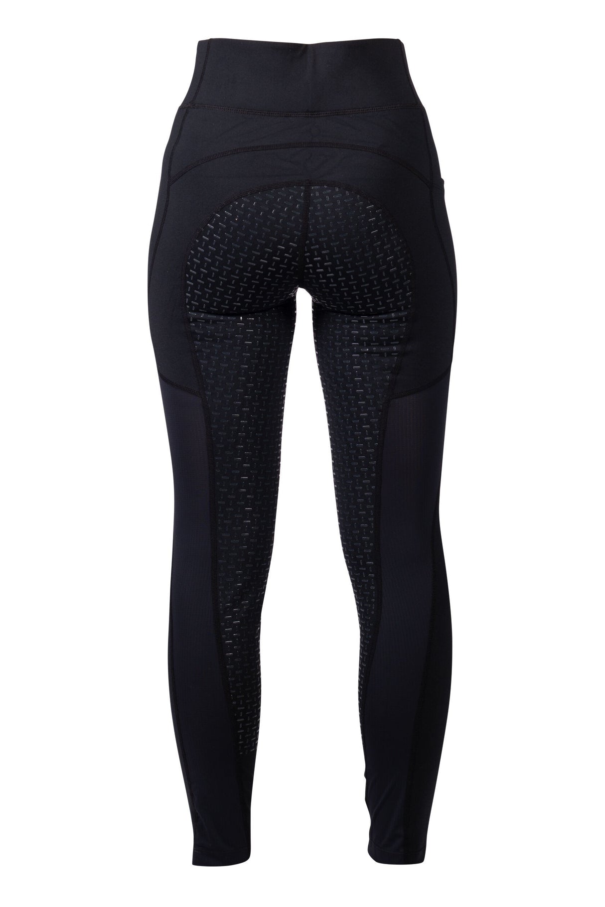 HKM Ladies Silicone Full Seat Riding Leggings -Mesh II- #colour_black