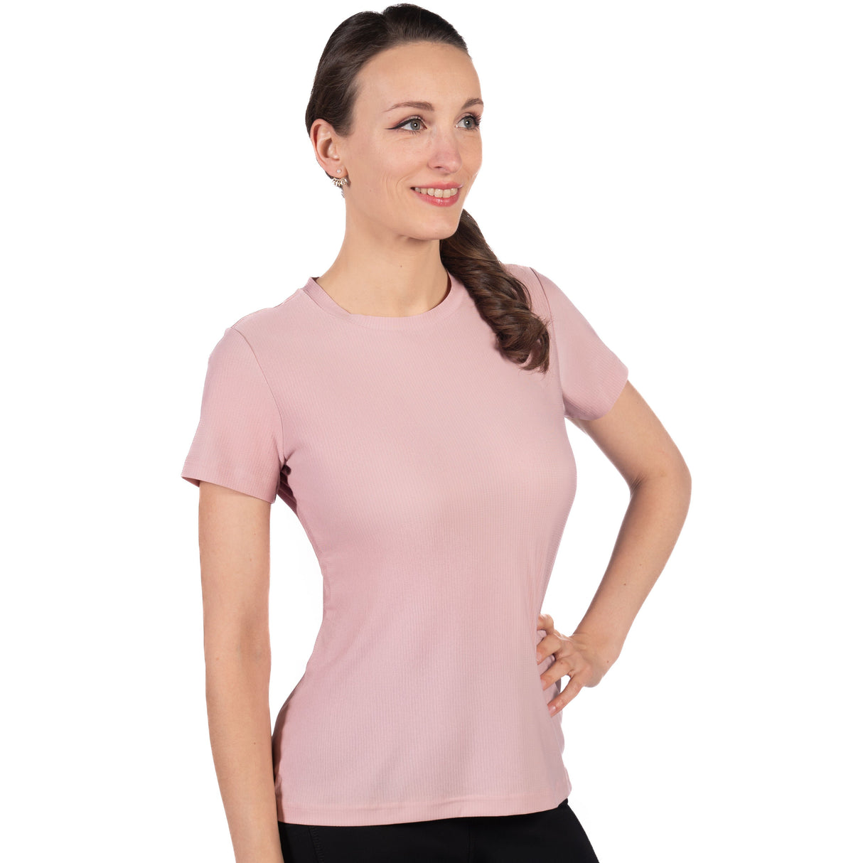 HKM T-Shirt -Sporty Mesh- #colour_antique-pink