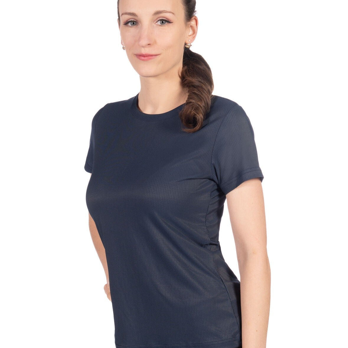 HKM T-Shirt -Sporty Mesh- #colour_deep-blue