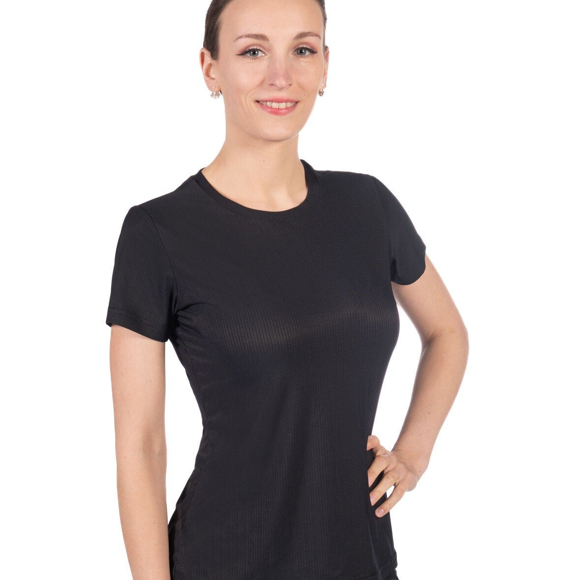HKM T-Shirt -Sporty Mesh- #colour_black