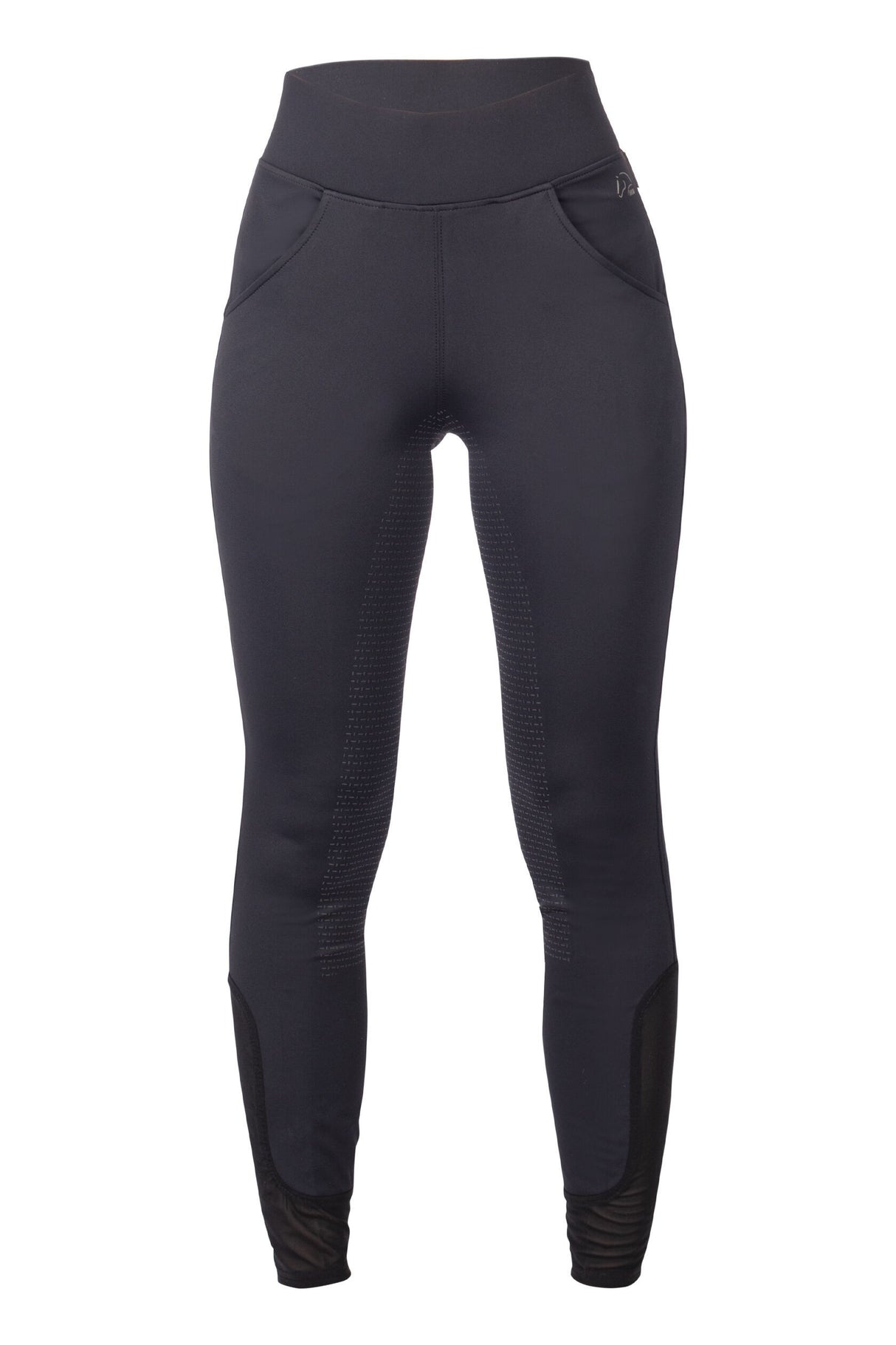 HKM Ladies Silicone Full Seat Riding Leggings -Tammy- #colour_deep-blue